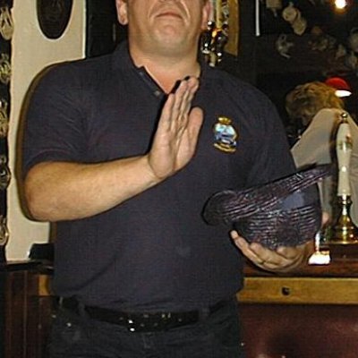 Bob Burton draws the raffle